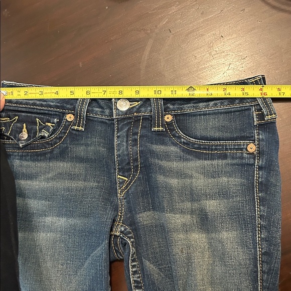True Religion Julie Women’s Size 30 Low Rise Skinny Dark Blue Jeans Y2K - Picture 7 of 13
